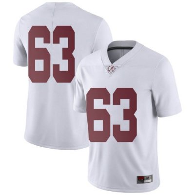 Men's Alabama Crimson Tide #63 Rowdy Garza White Limited NCAA College Football Jersey 2403GRAQ7